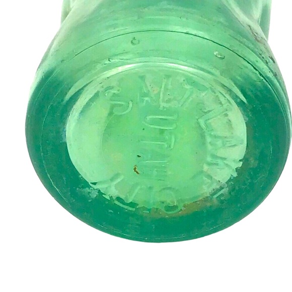Coca Cola Vintage Green Glass Bottle S.L.C. Utah - Picture 2 of 5
